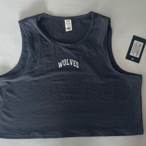 Blue cropped top mesh back Darcsport